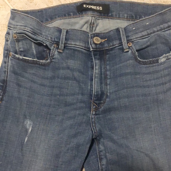 Express Super Skinny Mid Rise Jeans - Picture 4 of 5